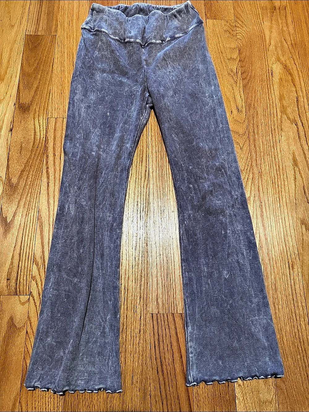 FP Movement Right On Ribbed Flare Pants Dusky Purple Size Medium